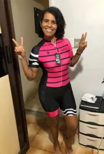 Kafitt-Camiseta de Ciclismo de una pieza para mujer, traje de medias de secado rápido con cojín 9D