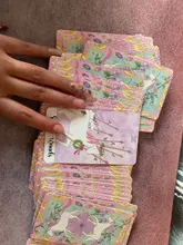 Cartas de Tarot de unicornio de cristal, guía, adivinación, Destino, Juego de mesa, 78 cartas/juegos