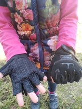 Guantes deportivos con soporte de muñeca para niños, para entrenamiento, bicicleta, medio dedo