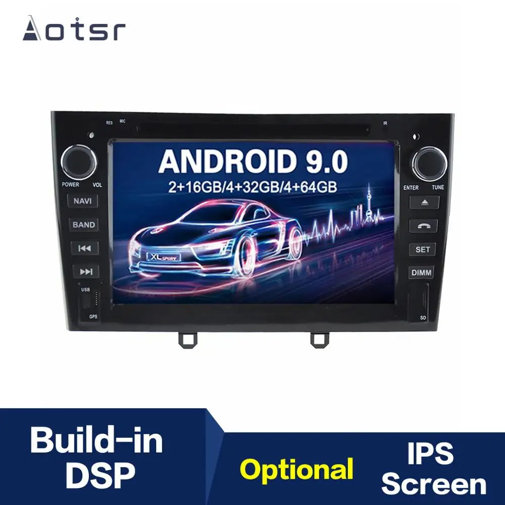 7 &quotAndroid 9 0 ips автомобильный DVD gps навигатор Автомобильный Радио плеер для peugeot 308 408