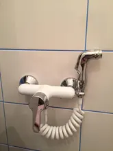 Faucet Toilet-Cleaner-Set Bidet-Sprayer Shower White Wall-Mounted Accoona A3167G