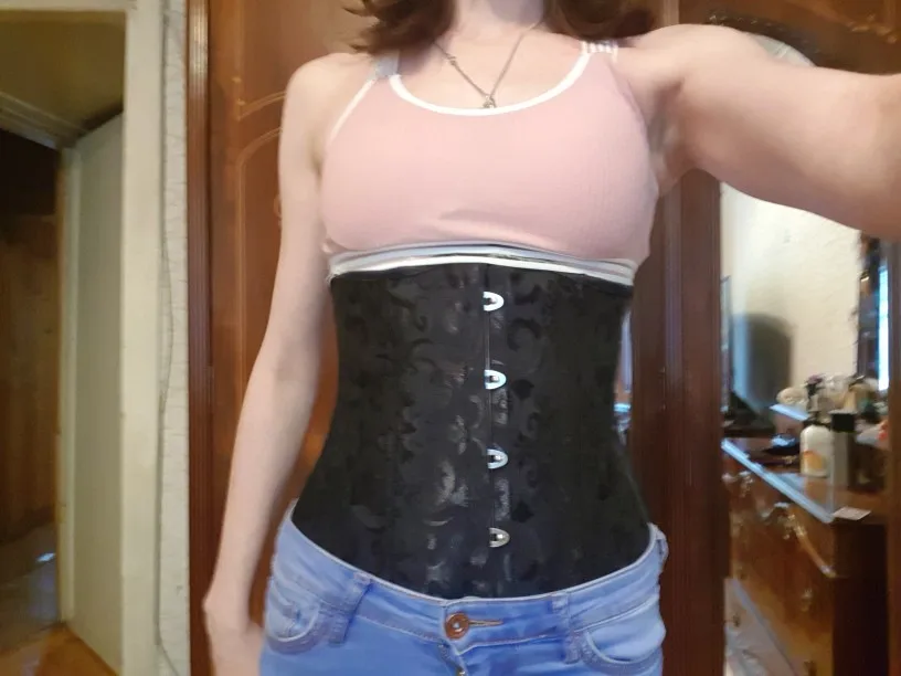 Satin Brocade Underbust Corset Plus Sizes photo review