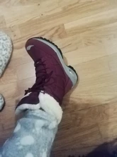 TUINANLE-Botas de nieve impermeables de media caña para mujer, botas cómodas con cordones, para invierno