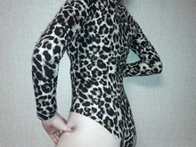 Body de leopardo para mujer, Tops de cuello alto de manga larga, Bodycon, monos ajustados, ropa Sexy para discoteca, otoño 2020