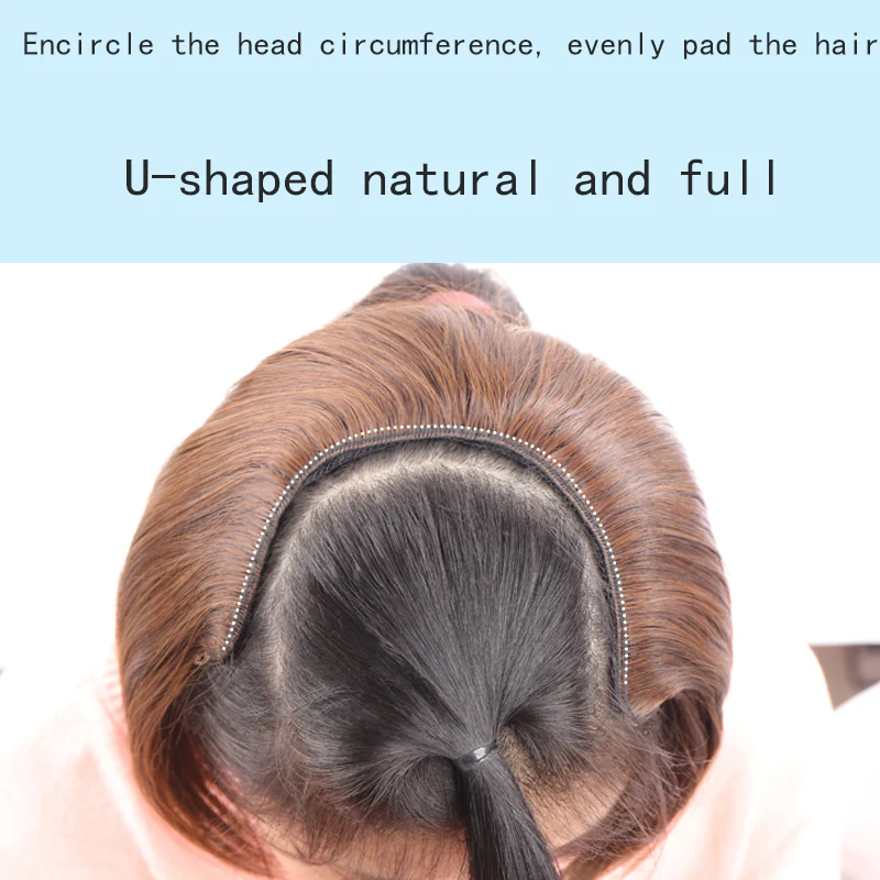 TALANG Wigs Black Natural Hair Extension Hairpin Clip In False Hair Pieces For Women Synthetic Pad Heat Resistat Fiber