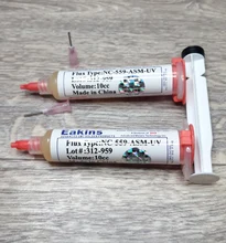 Needles-Booster Syringe Flux-Paste Solder 10cc-Nc-559-Asm-Uv Lead-Free Pusher for 2pcs/Lot