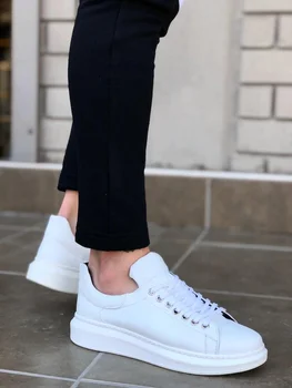 

BA0501 Laced White Casual High Sole Unisex Shoes 425646076