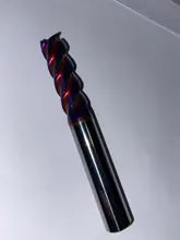 Fresadora de carburo de aleación de tungsteno, herramientas de corte CNC, 4 flautas HRC65