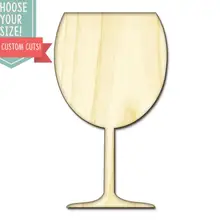 Бокал для вина-на заказ, выберите свой размер-лазерная резка, Деревянные Художественные принадлежности для рукоделия, Настенный декор, свадебная детская комната DCS0296