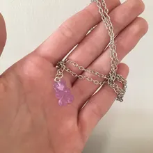 Collares de cadena de oso de goma de resina para mujer y niña, colgante de Color caramelo, 33 estilos, hecho a mano, joyería diaria, regalos de fiesta