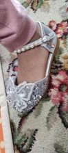 Zapatos con lazo de encaje de lentejuelas para niñas, zapatillas de baile de princesa con perlas bonitas, informales, para fiesta, boda, D721, novedad de 2020