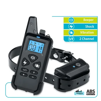 

Rechargeable Dog Pet Training Collar Remote Dogs Shock Mode Electronic Collar 300g34e