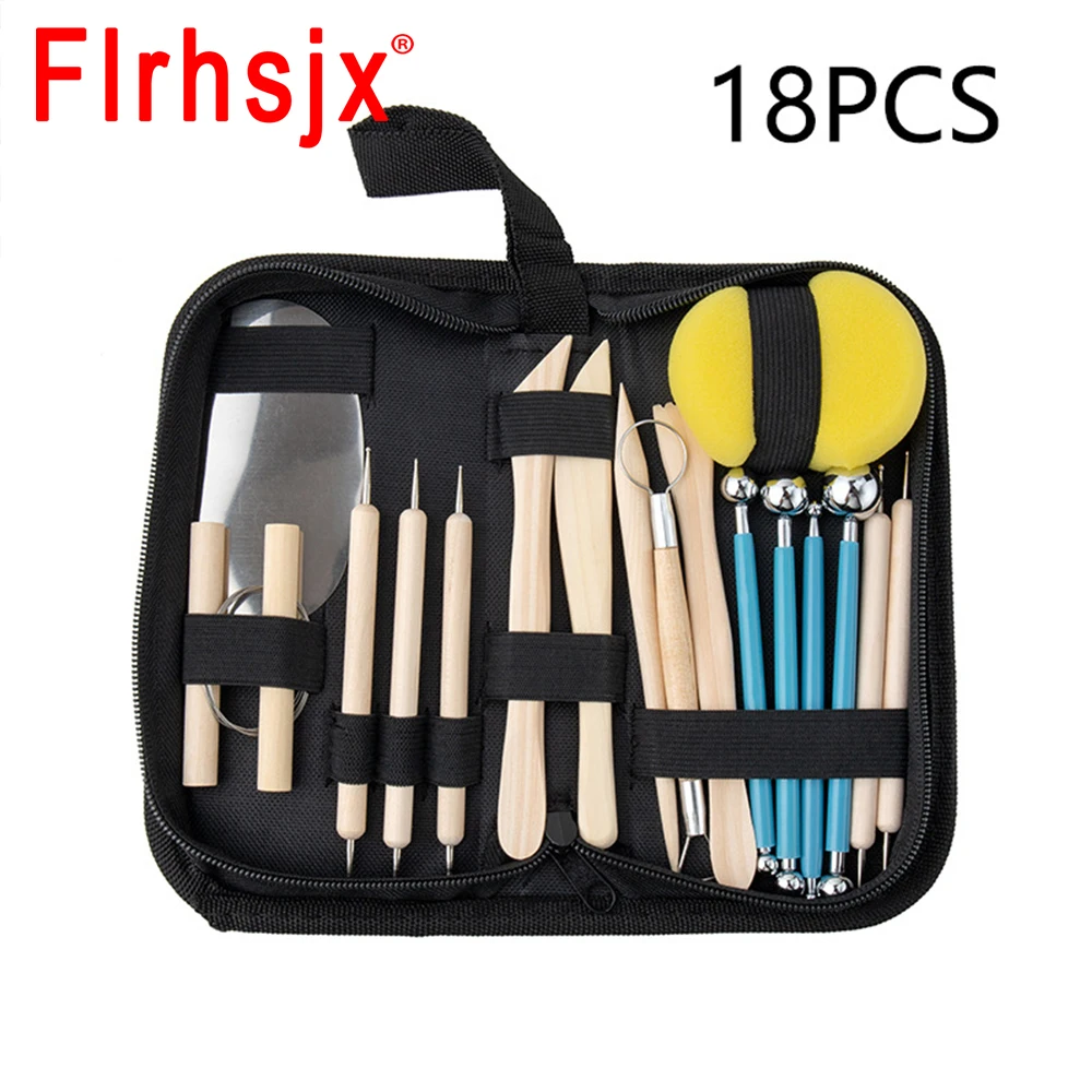 

Набор инструментов для моделирования полимерной глины «сделай сам», набор инструментов для скульптурирования, сглаживания, воска, резьбы, керамики, моделирования, резьбы по дереву, 18 шт.