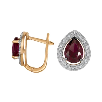 

Earrings with rubies and diamonds