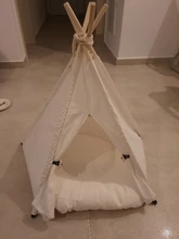 Tienda de campaña portátil para mascotas, casa para animales domésticos con cojín grueso, disponible en 6 colores, para cachorros, perros, gatos, de interior y exterior, ideal para ir de excursión