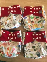 Mordedor venta al por mayor 4 unids/set bebé lavable pañales de tela café cubierta de pañal ajustable & reutilizable pañales de bolsillo envío gratis
