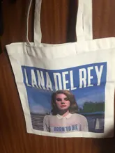 Bolsa de mano con estampado de Lana Del Rey para chicas, bolso de compras con estampado de dibujos animados Hipster, informal, a la moda