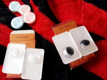 Lentes de contacto para Halloween, lentes de colores para Cosplay, Anime, color blanco, negro, para pupila, fiesta