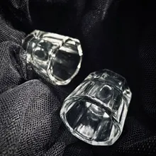 Bol con forma de Octágono de cristal, plato de cristal, herramientas de arte de uñas, equipo de arte de uñas acrílico, Mini cuencos