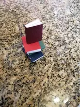 4 unidades/juego de Mini Libros en miniatura para casa de muñecas, accesorios para muebles, 1/12