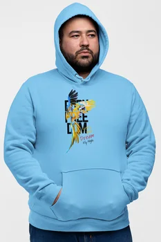 

Angemiel Wear Born Freedom Parrot Blue Men 'S Hooded Sweatshirt