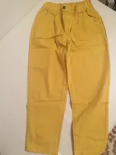 Pantalones harén de algodón para mujer, pantalón vaquero informal combinado con cintura elástica, de talla grande, amarillo y blanco, D321, novedad de verano
