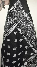 Pañuelo cuadrado de Cachemira roja para mujer, hombre, niño y niña, Bandana 2020 algodón, moda de Hip Hop, 54cm x 54cm, negro, 100%