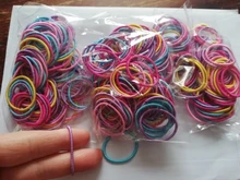 Nuevo 100PCS/Lot Girls Candy Colors Nylon 3CM Bandas de goma Niños Bandas de pelo elásticas seguras Soporte para cola de caballo Accesorios para el cabello para niños
