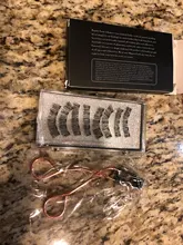 Conjunto de pestañas postizas magnéticas largas 3D de visón, pestañas postizas gruesas naturales magnéticas, 5 unidades