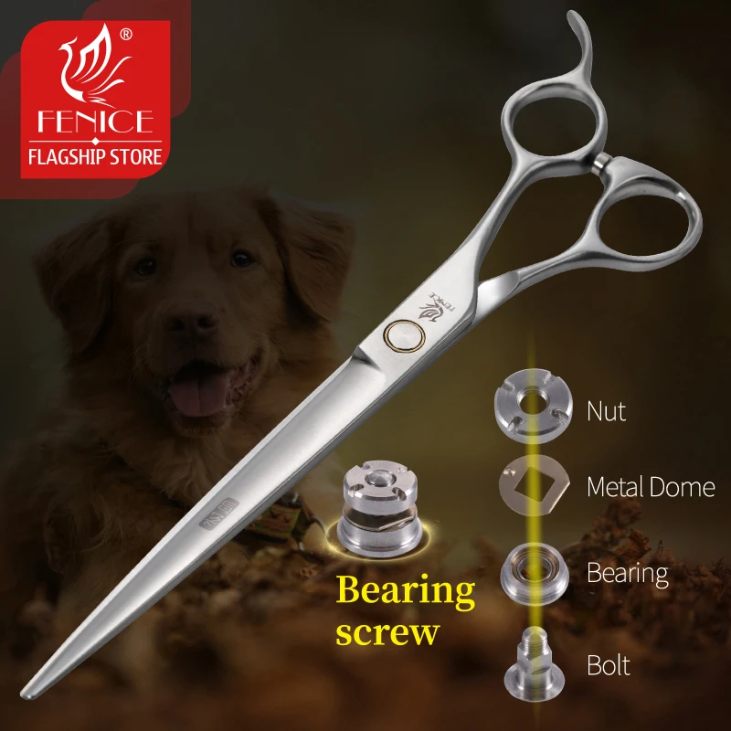 Fenice 6.75/7.5 inch bearing screw professional pet grooming scissors for dogs cutting grooming shears tesoura tijeras