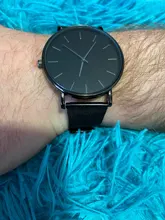 Reloj minimalista de cuarzo para hombre, cronógrafo ultradelgado, sencillo, de negocios, con correa de malla de acero inoxidable, Masculino