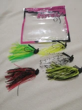 Señuelos de Pesca con plantilla, 5 uds., cebo Artificial para Pesca, falda, plantillas de Pesca de goma, cabeza de Pesca, Buzz Swim Bass Jig 7g /10g/14g 1/4oz 3/8oz 1/2oz