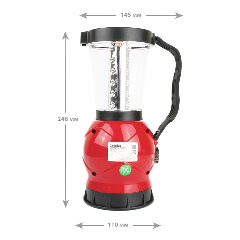 Фонарь поисковый CAMELION LED29318 (24 светодиода, 60 лм, луч 20 м, индикатор заряда, акк на 2000 мАч)