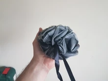 Bola de baño de carbón de bambú flores de baño esponja ducha PUF bola estropajo malla PUF esponja de baño fácil de usar