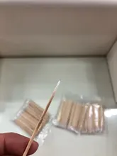300 Uds desechables Ultra-pequeño hisopo de algodón sin pelusa Micro cepillos madera bastoncillos de algodón torundas de algodón con pegamento para extensión de pestañas quitar herramientas