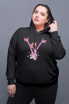 

Angemiel Wear Wall Hottest Pink Panther Black Women Hooded Sweatshirt