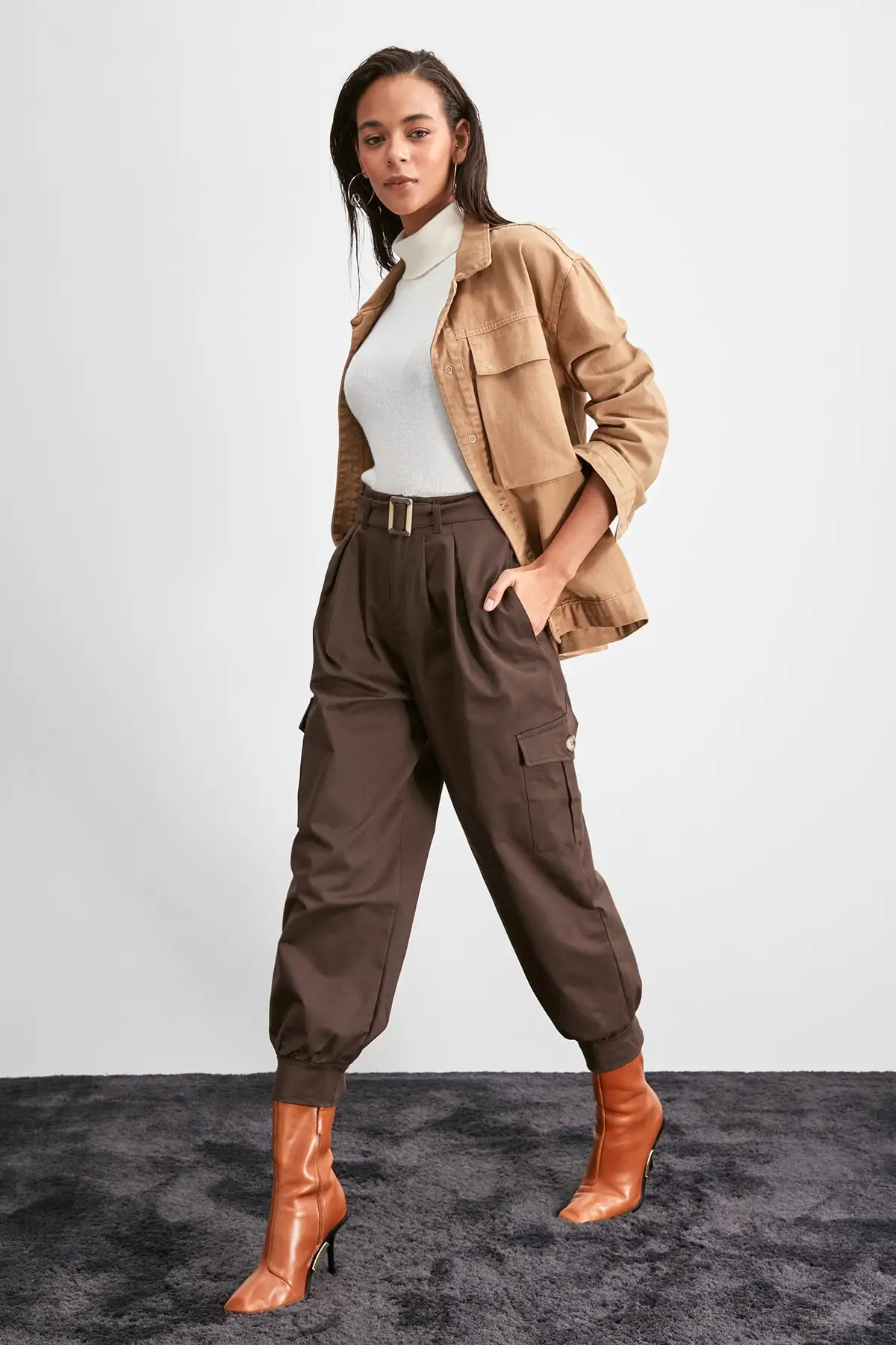 Koop Trendyol Riem Detail Broek TWOAW20PL0574