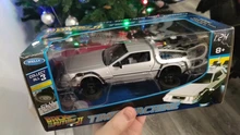 Car Welly Alloy-Model Metal-Toy Gift-Collection Back-To-The-Future-Time-Machine Delorean