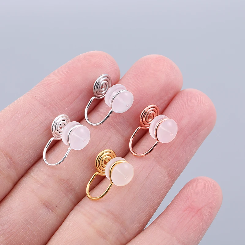 Women's Silicone Mosquito Coil Without Ear Hole Clip Ear Clip Accessories Converter for DIY Earrings