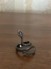 Anillo Punk liso para hombre y mujer, estilo europeo, serpiente, Cobra, corazón, Vintage, Mamba, joyería, alta calidad