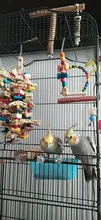 Toy Blocks Bird-Cage Bite-Toy Macaws Parrot Cockatoos Chewing Toy-Bird African Grey Large