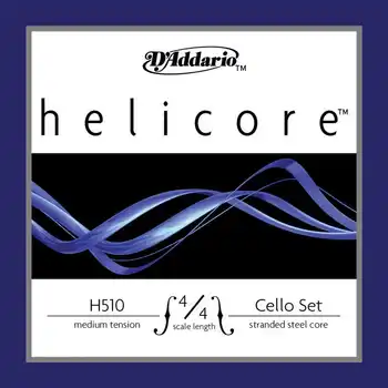 

H510-4/4m-b10 helicore strings for виолончели 4/4, media. 10 sets, D'Addario