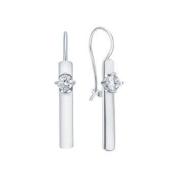 

Silver earrings with cubic zirconia sunlight sample 925