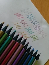 Brutfuner-lápices de colores metálicos, 12 Uds., lápiz profesional de Color dorado para bocetos escolares, regalos de pintura