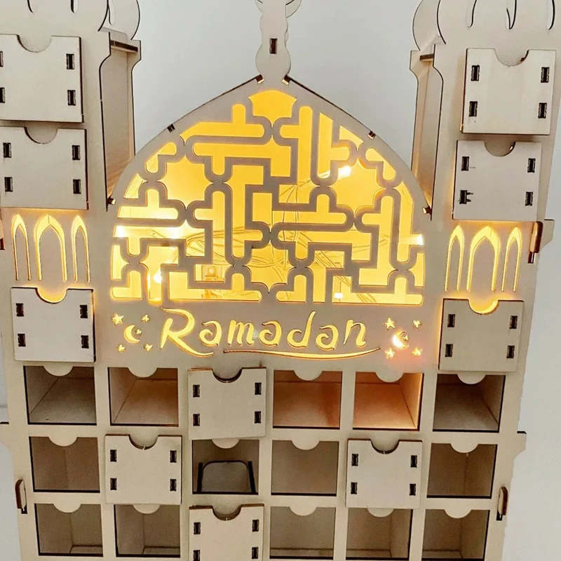 Calendrier Du Compte À Rebours Du Ramadan 2022  DIY Eid Mubarak Ornement,  Calendrier Du Ramadan En Bois Cadeaux Pour Eid Ramadan Fête À La Maison  Ornement Artisanal : : Cuisine et Maison