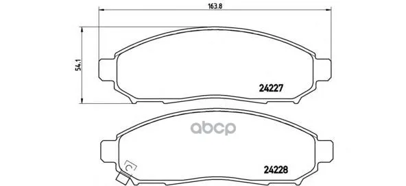 Колодки Тормозные Nissan Navara/Pathfinder 2.5d 05- Передние Brembo P56059 Brembo арт. P56059