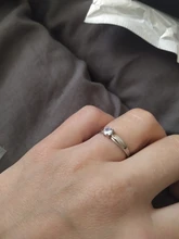 Anillo de compromiso de piedras redondas y pequeñas para mujer, sortija de boda de cristal Plata de Ley 925 auténtica