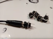 Adaptador de enchufe de Panel hembra, 2/5/10 Uds., 2,1 5,5 x/5,5x2,5mm, fuente de alimentación de toma de CC, Conector de montura de Panel, 2 terminales tipo DC