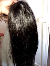 Peluca de malla con división media de 30 pulgadas, cabello humano liso brasileño Remy, prearrancado con pelo de bebé, parte T, 13x1