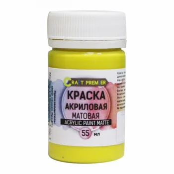 

Paint acrylic 55 ml. Matte craft Premier, color: yellow (matte)